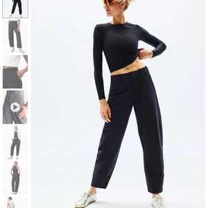 NWT - Athleta Black Skyline High Rise Barrel Leg Pant